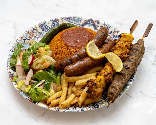 Assiette Mixte (Poulet et Kabeb)