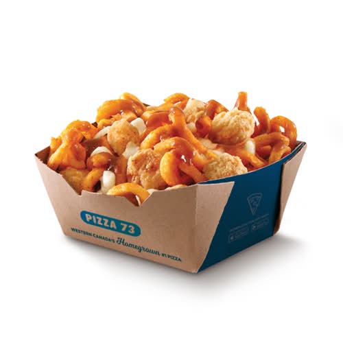 Popcorn Chicken Curly Fries Poutine