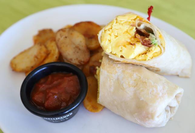 Cheesy Bacon Breakfast Burrito
