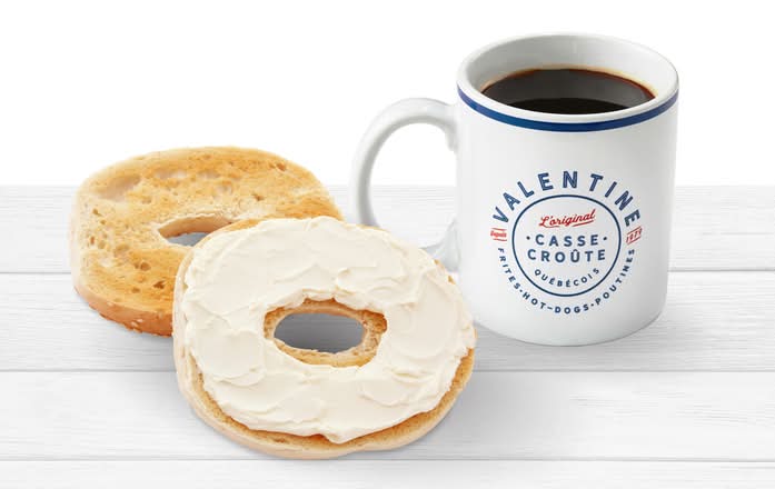 Bagel fromage à la crème café