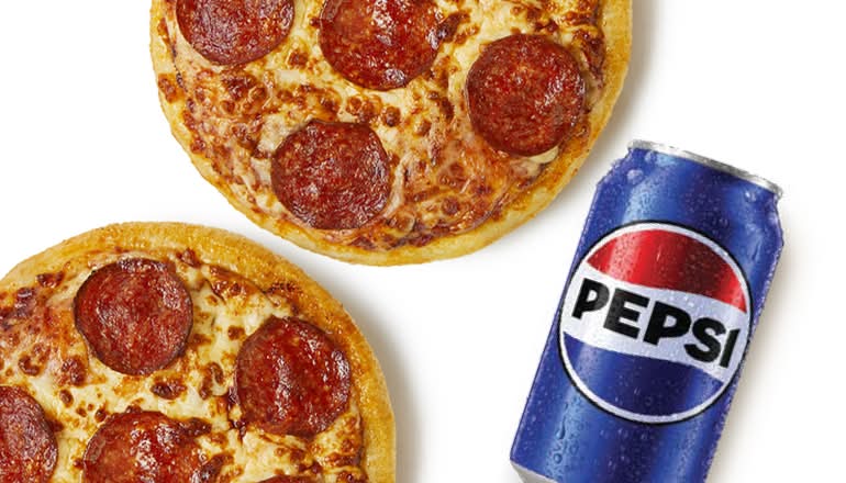 Buy Personal Pan Pizza and any Pepsi products, Get Personal Pan Pizza Free