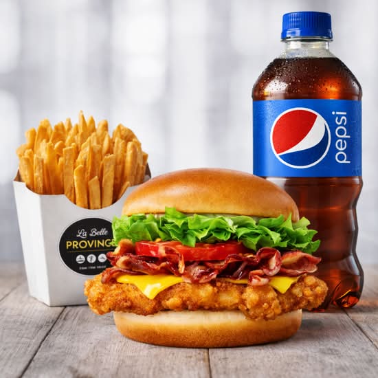 Trio Burger poulet  épicé / Trio Spicy chicken burger