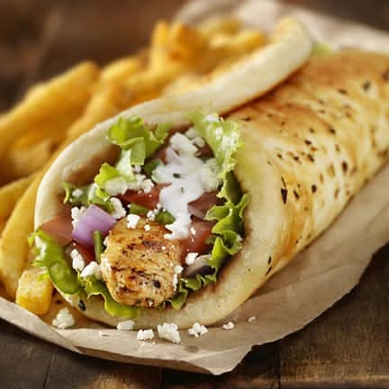 Chicken Souvlaki Pita Wrap