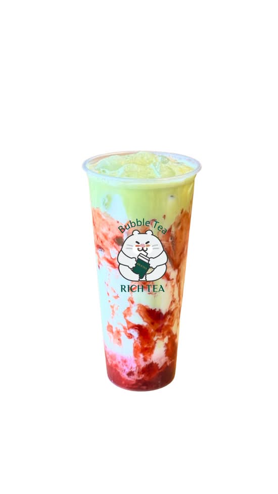 Strawberry Matcha Foam