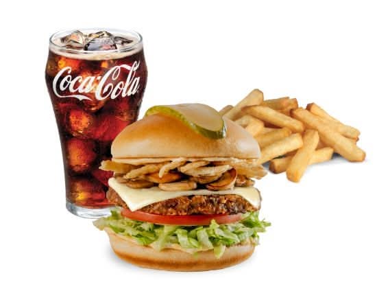 Mushroom Veggie Burger Combo