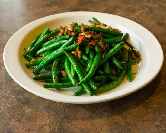 Pan Fried Minced Pork and String Beans