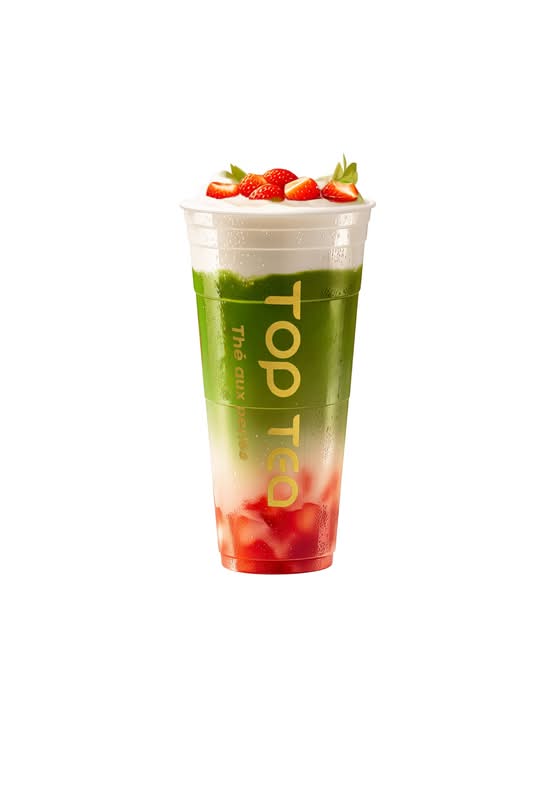 M4 Matcha Strawberry / /Thé au lait matcha avec fraise