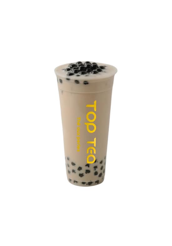 A10 Peach oolong milk tea with tapioca / /Thé au lait Oolong pêche avec tapioca