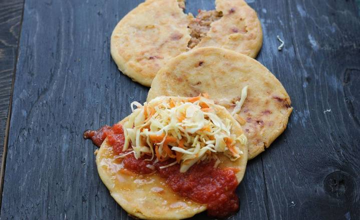 Three Ground Pork Chicharron and Cheese Pupusa