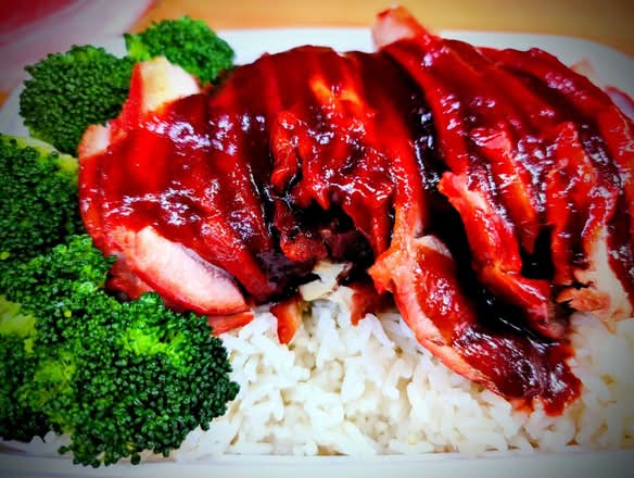 Char Siu (BBQ Pork) with Steamed Rice