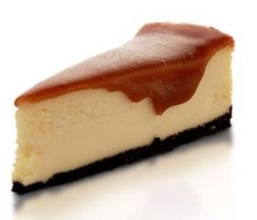 SALTED CARAMEL CHEESECAKE SLICE