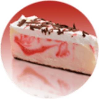 GLUTEN FREE STRAWBERRY CHEESECAKE SLICE