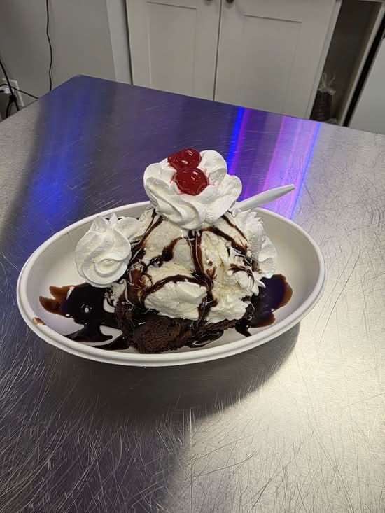 Warm Brownie Sundae