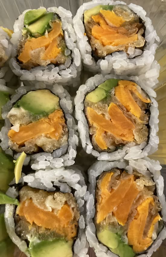 128. Sweet Potato and Avocado Maki Roll