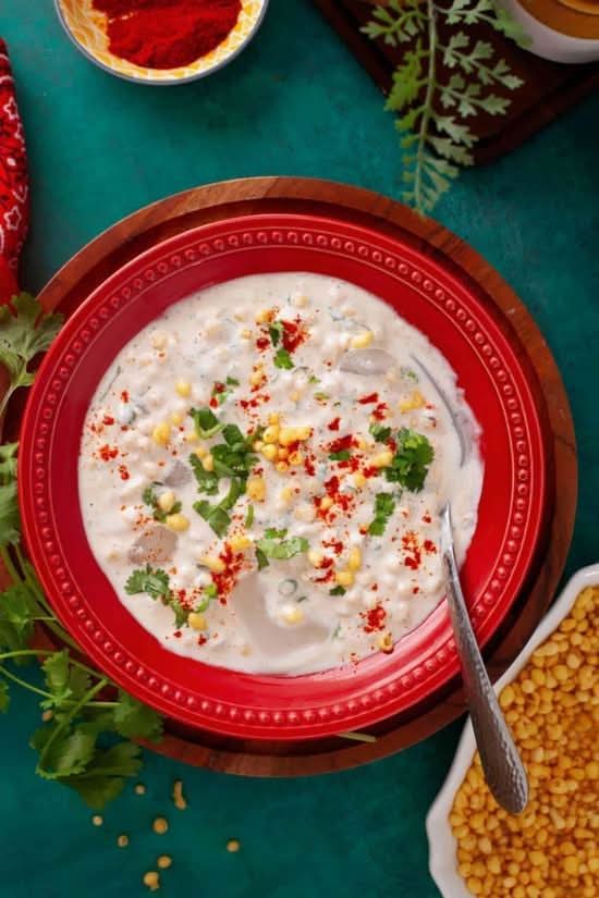 Boondi Raita with pomegranate