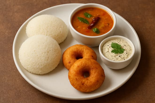 Idly Vada Combo ( 2 Idly+ 2 vada)