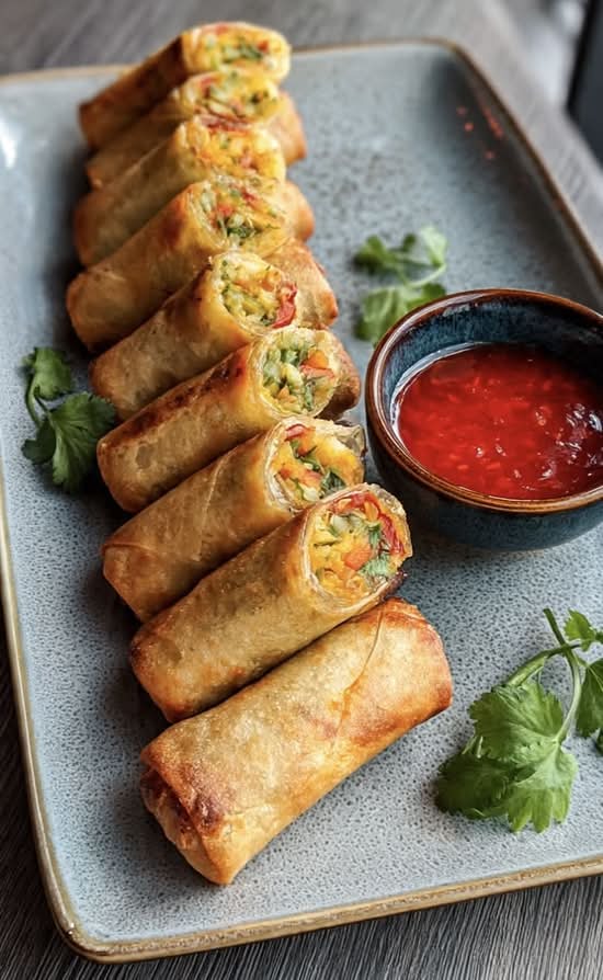 Veg. Spring Roll Platter (8 Pcs)