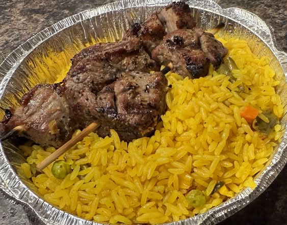 Lamb Souvlaki Dish