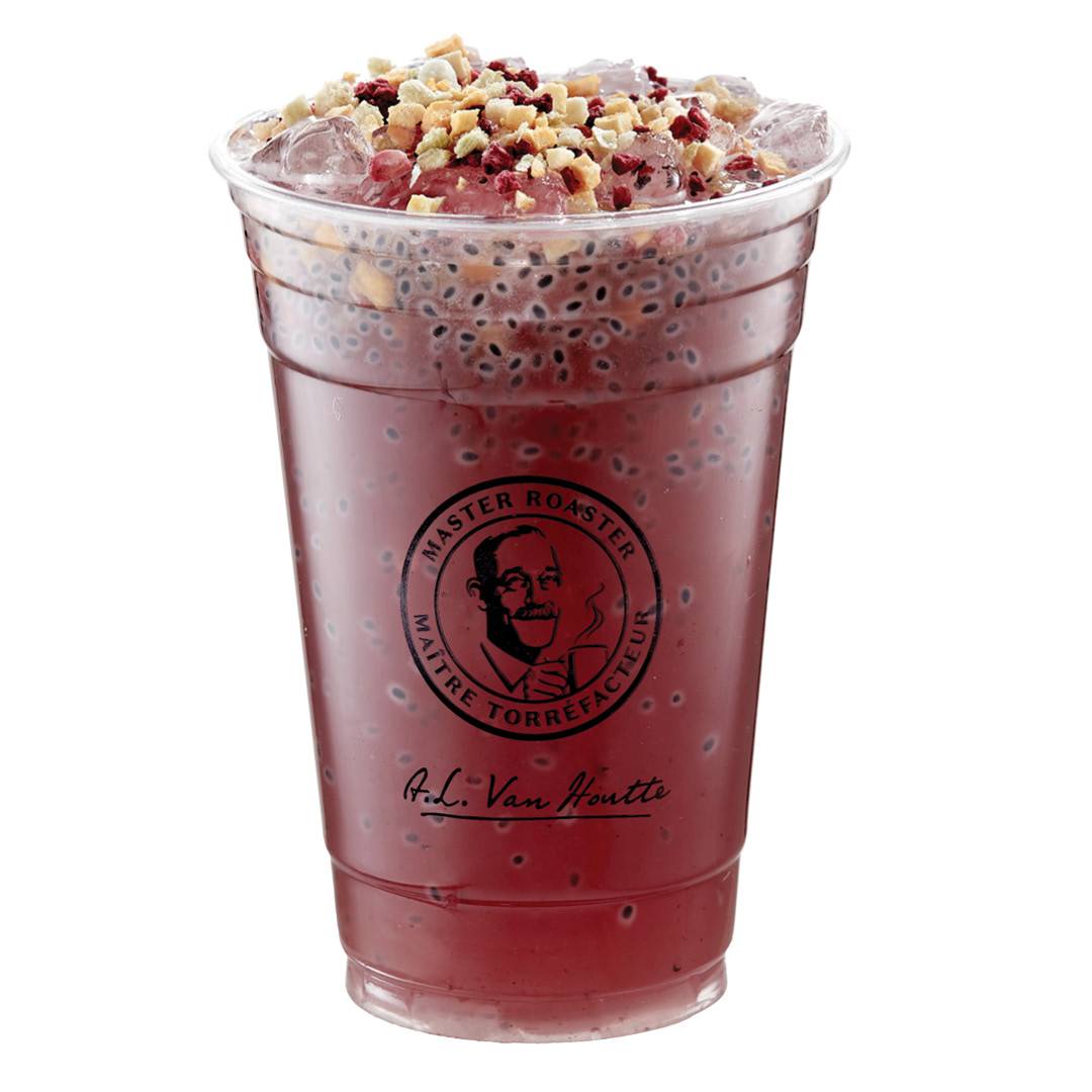 Thé Tropical sur glace Fruit du dragon et bleuet / Iced Tropical Tea Dragonfruit and blueberry