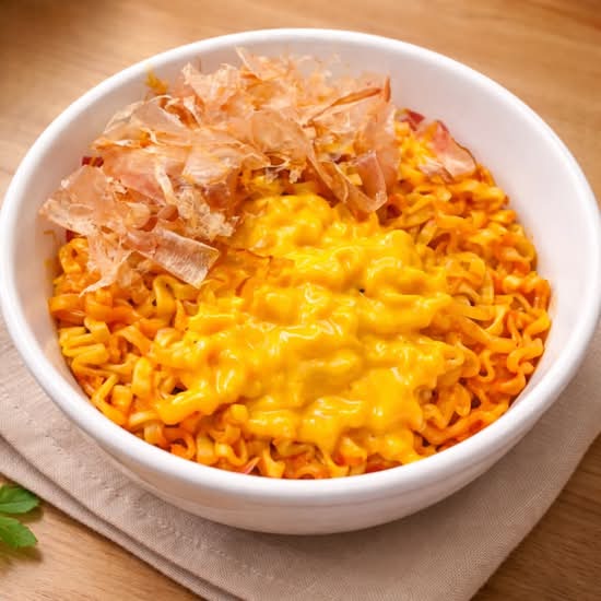 Cheesy volcano chicken Noodles