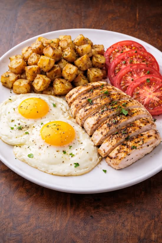 Poulet Grillé et Oeufs / chicken and eggs