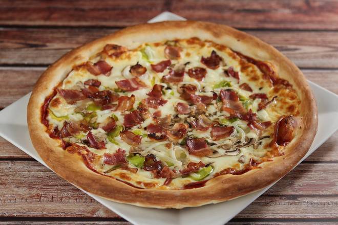 Pizza large au bacon et aux oignons / Large Bacon Onion Pizza
