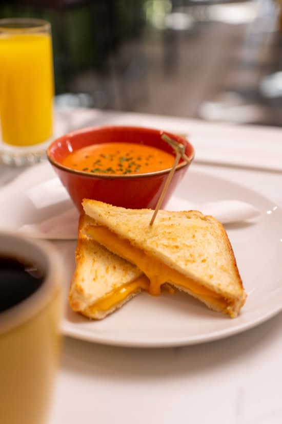 TOMATO BISQUE AND GRILLED CHEESE