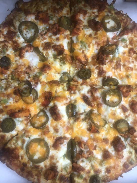 Karahi chicken pizza
