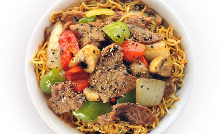 Black Pepper Crispy Noodle Bowl
