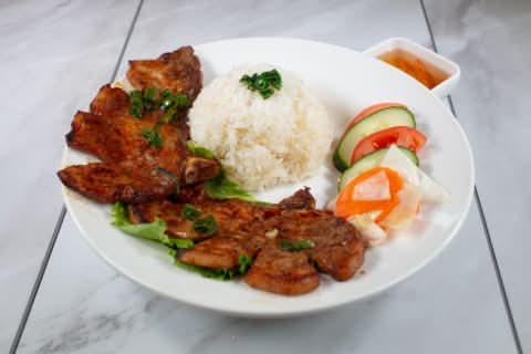 40. Grilled Pork Chop w/ Steam Rice