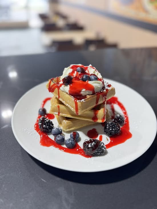 Waffles with Fresh Fruit