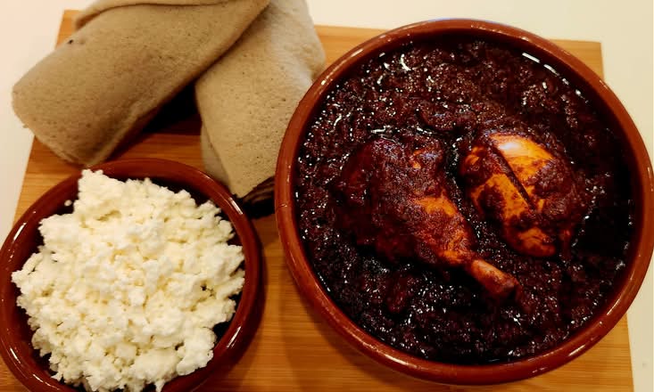 Doro Wot with gluten-free injera