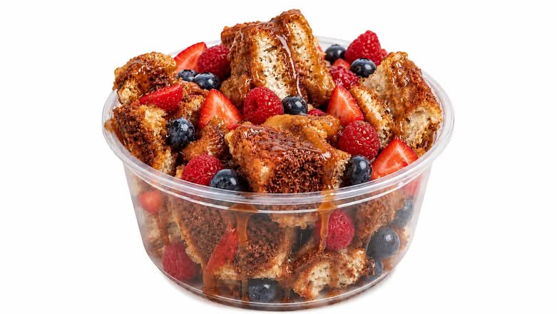 Mixed Fruit & Maple Syrup Waffle Bites