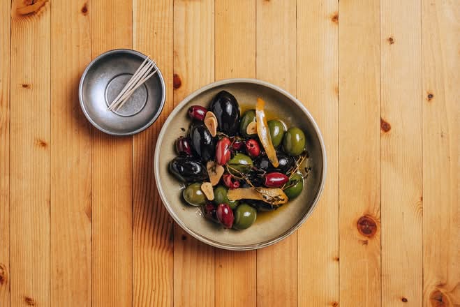 marinated olives