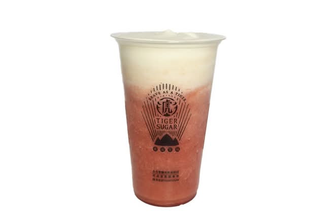 Starwberry Banana Smoothie with Cream on top