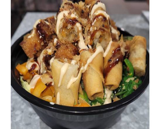 P1-Poké aux Patates Sucrées et Impériaux Végétariens / Sweet Potato and Vegetarian Imperial Poke
