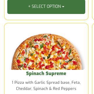 Spinach Supreme Pizza