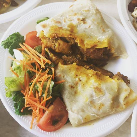 Trio Roti aux poulet / Curry chicken roti trio
