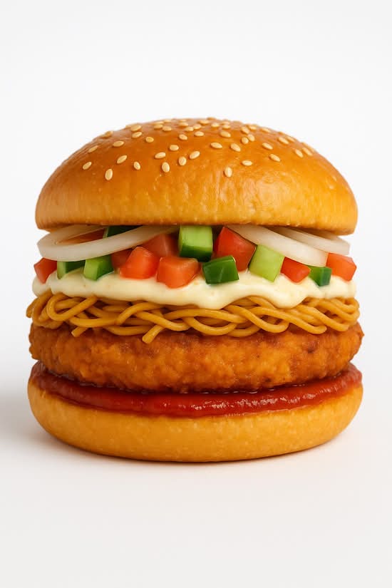 Chicken Noodle Burger