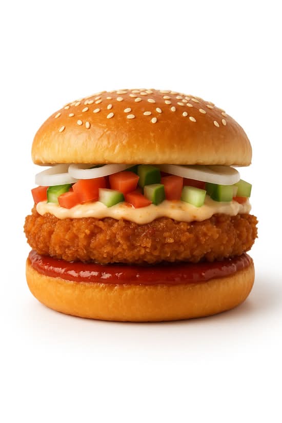 Schezwan Chicken Burger