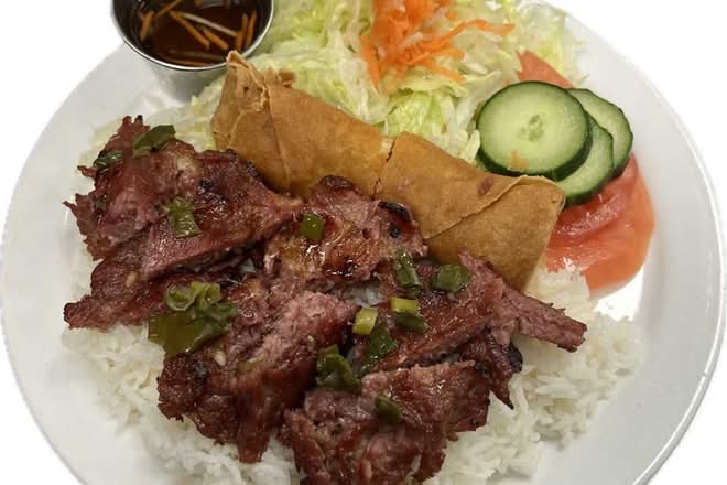 55. Rice Pork and Spring Roll