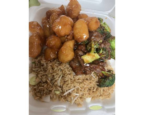 R. Beef with Broccoli & Honey Chicken