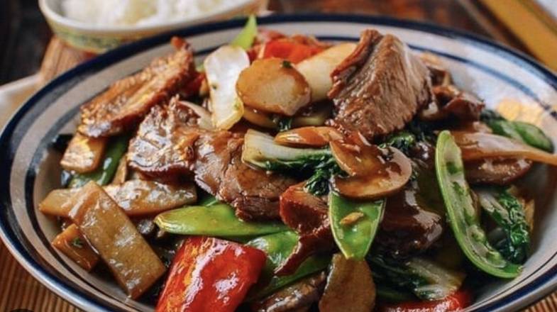 49. Roast Pork with Mixed Veg