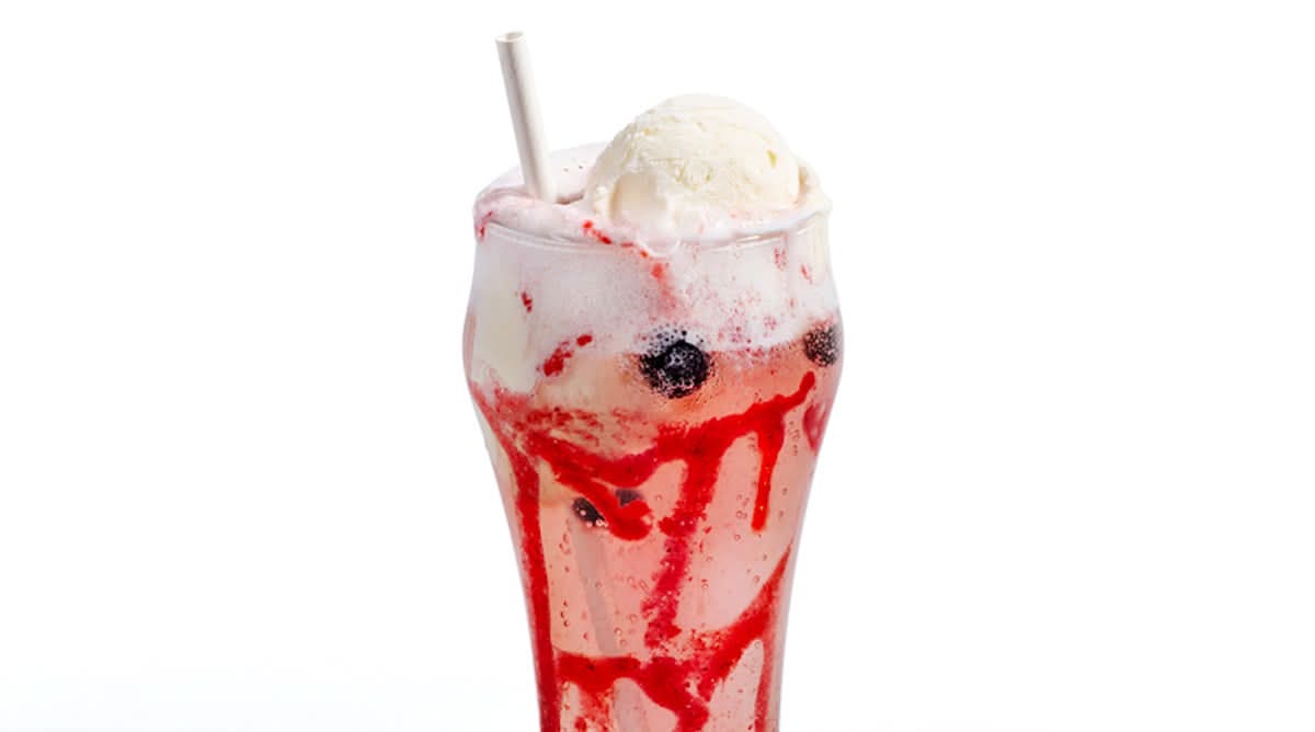 New! Red, White, and Blueberry Float