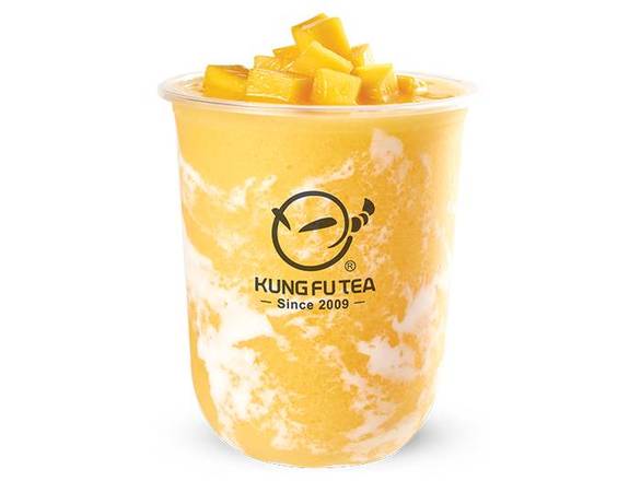 G6. Frappé yogourt à la mangue (perles non-disponible) /  Mango Yogurt Slush (pearls not available)