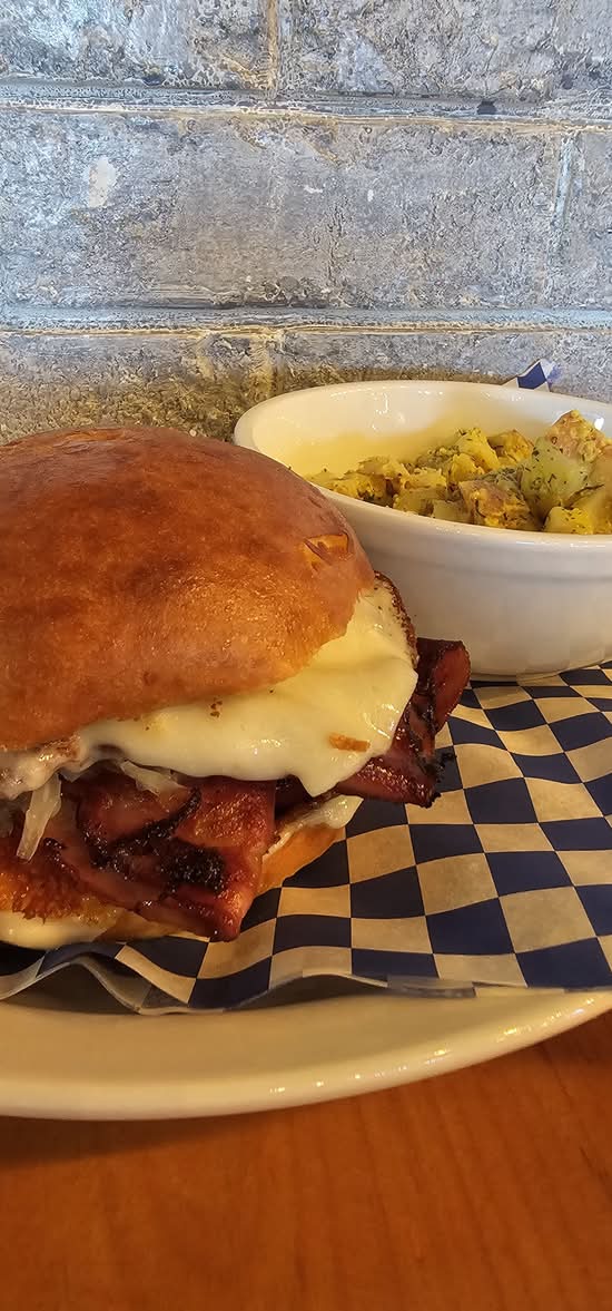 Stacked Mortadella Sandwich