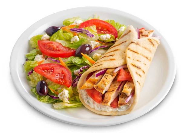 Chicken Fillet Pita with Side Salad