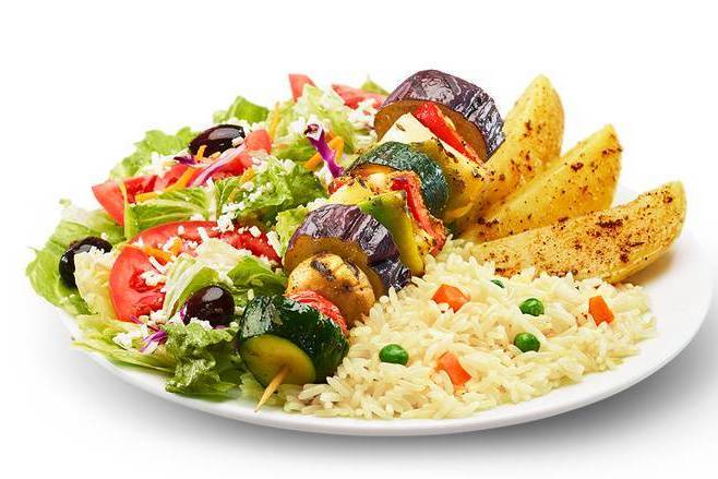 Grilled Vegetable Souvlaki Meal