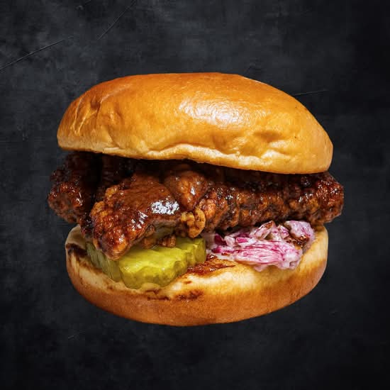 BBQ Jerk Fried Chicken Burger