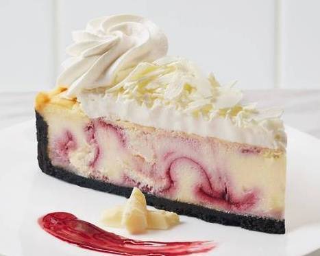 White Chocolate Raspberry-the World of Cheesecakes (Slice)